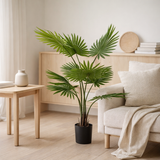 Palmier éventail de plantes artificielles en situation