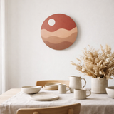 Tableau coucher de soleil en situation