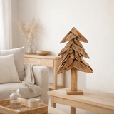 J-Line décoration Tree Pieces Teck - bois - naturel - moyen en situation