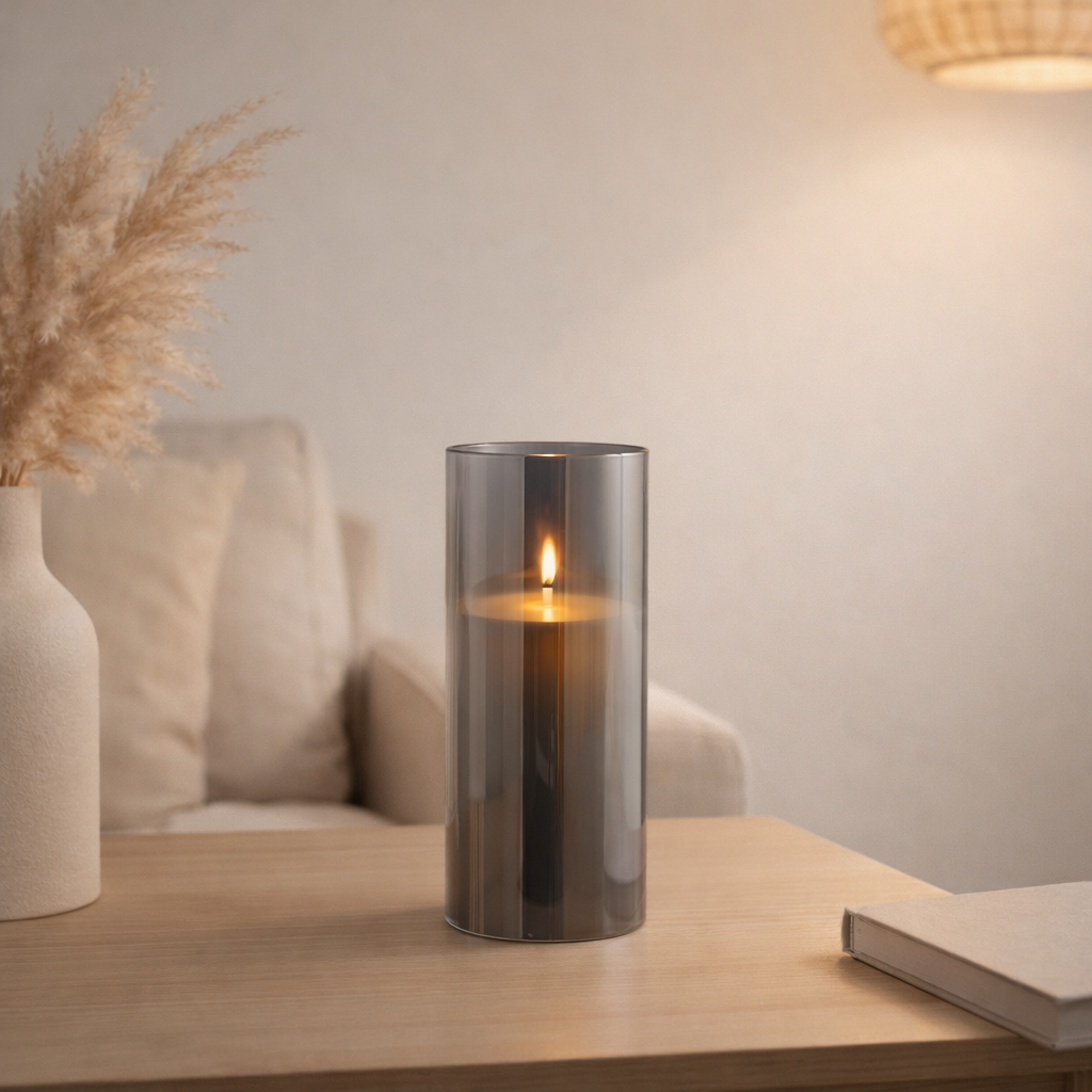 La lampe J -line Shiny - Verre - Gray - Grands Lumières LED en situation