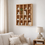 Etagère murale Moss - Marron naturel, pin, 44x10x63cm en situation