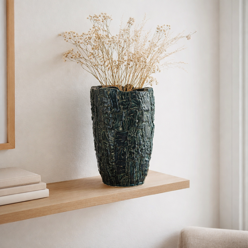 Vase J-Line Aoki - Calendrier - Grave - Large - Ø 25 cm en situation