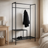 Armoire Vita - Noir, acier, 101x38x170 cm en situation