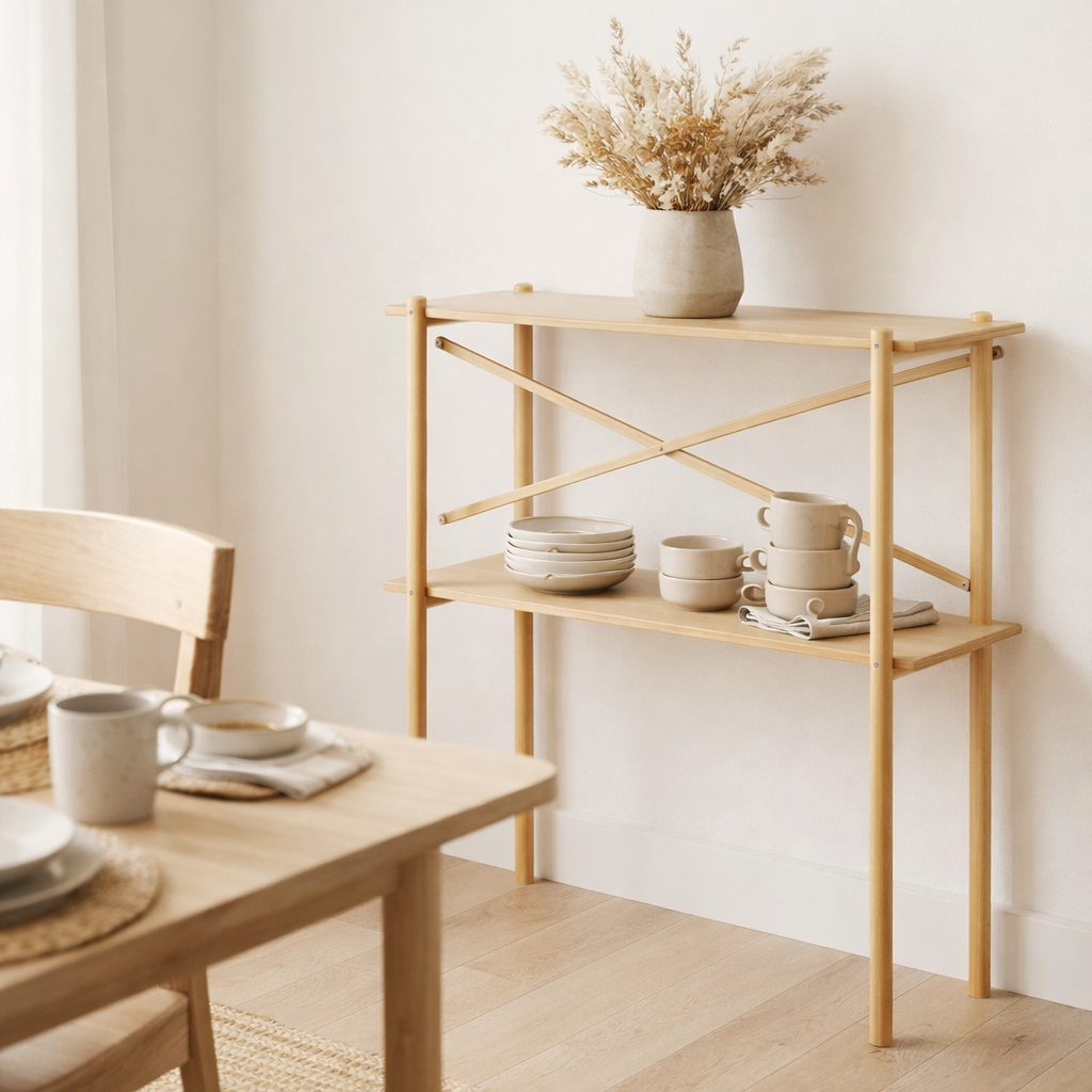 Table Console Manaus - Naturel, Bambou, 83x32x80,5 cm en situation