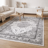 Tapis Havana - Noir/Blanc, Chenille Polyester, 160x230 cm en situation