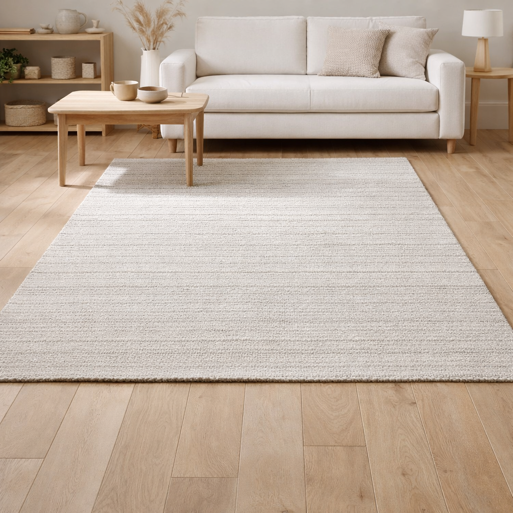 Dehli Rug - Tapis tissé main, ivoire, 160x230 cm en situation