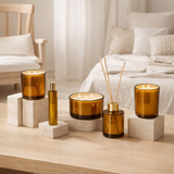 Bâtonnets parfumés J-Line Excellent - Golden Honey - verre - ocre en situation