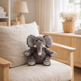 J-Line Peluche Éléphant Polyester Gris Petit en situation