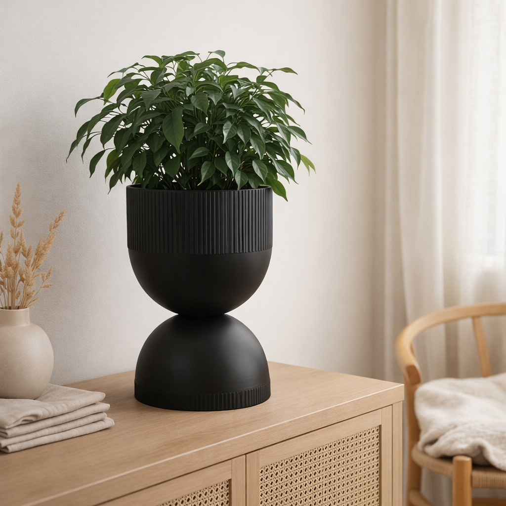 Pot de fleurs Tonar moyen en situation