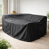Housse de luxe - Noir, 100% Polyester, 210x180x95cm en situation