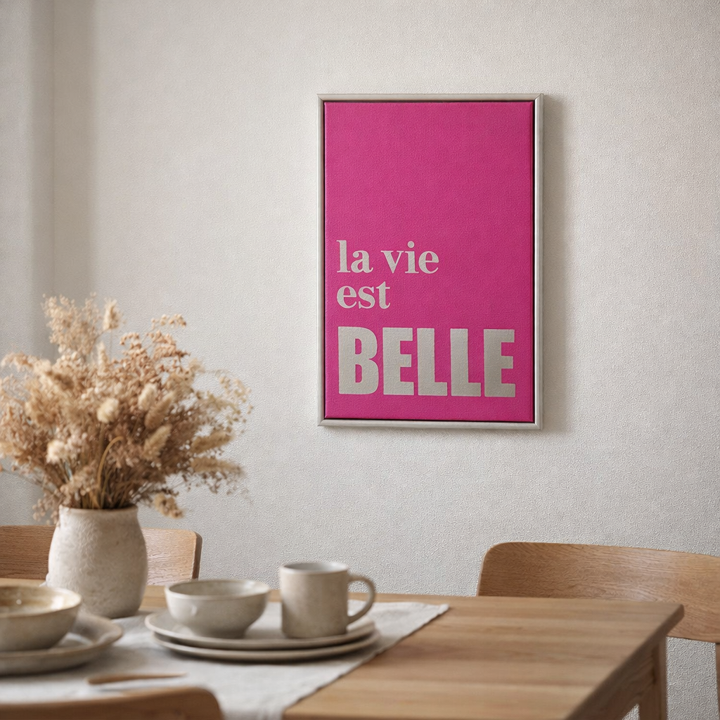 Wall Art La Vie Est Belle Medium en situation