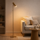 Lampadaire Paris - Laiton, Acier, 25x25x150 cm en situation