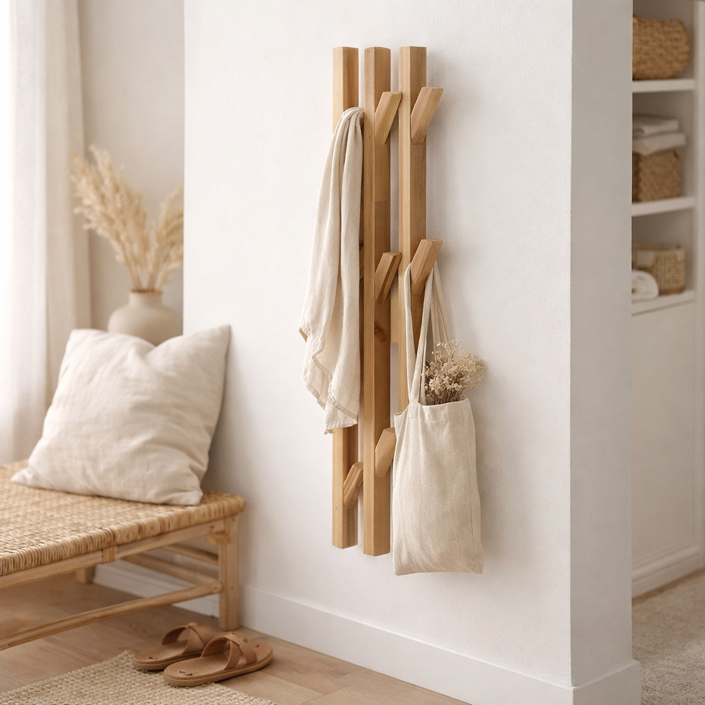 Porte-manteau en braise en situation