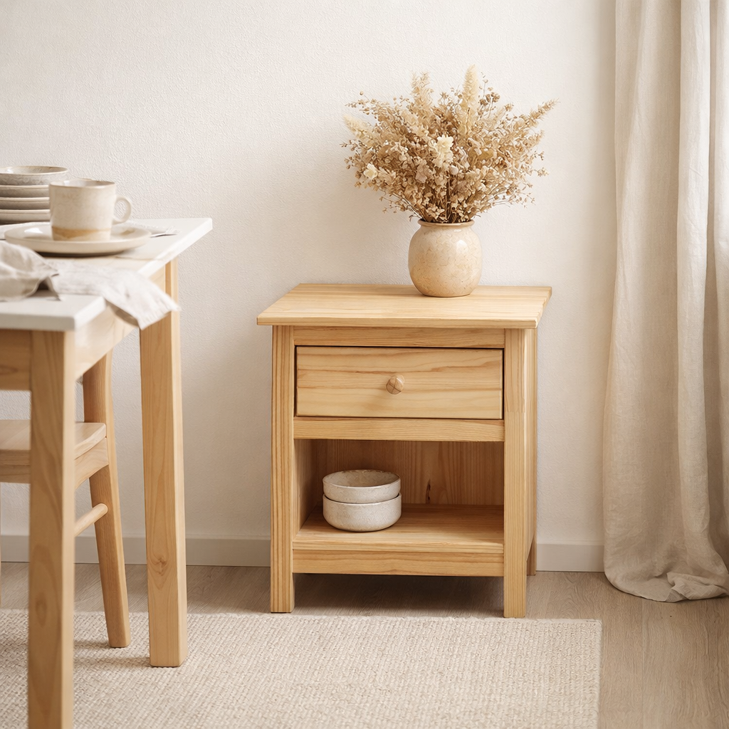 table de chevet en situation