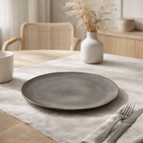 Selma Lunch Plate - Assiette à déjeuner, céramique, gris/marron, ø21 cm, lot de 4 en situation
