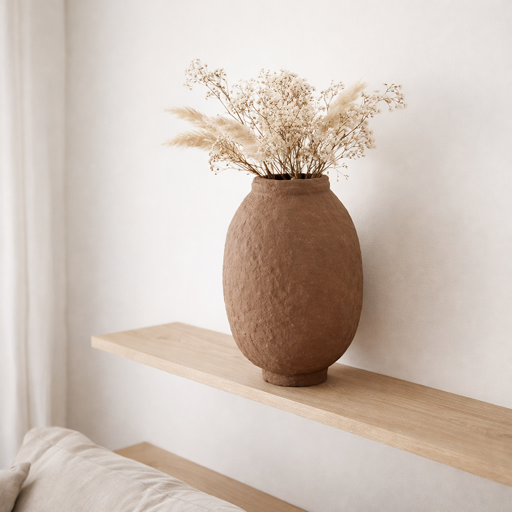 Vase J -line - Paper Mache - Brown - Medium - 59 cm de haut en situation