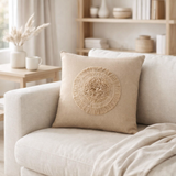 J-Line coussin Sun Square - polyester - beige en situation