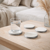 J-Line Mango dessous de verre - plastique - gris en situation