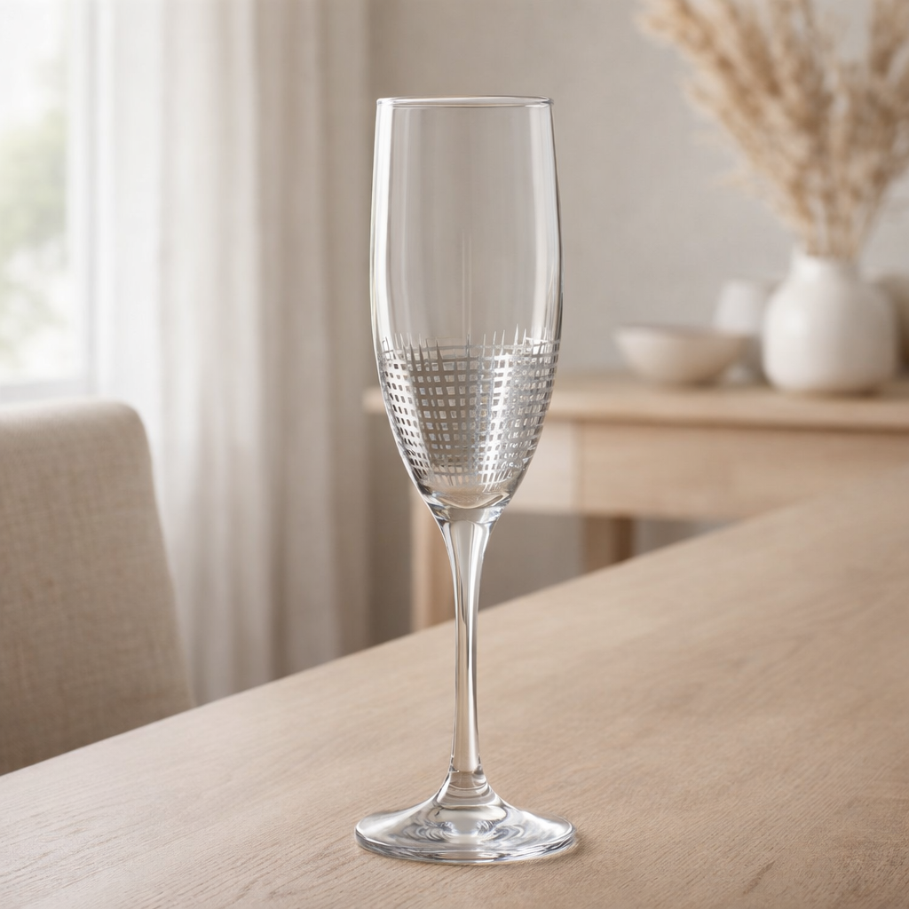 J-Line Grid verre sur pied - verre à vin - transparent/argent en situation