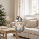 Pendentif de Noël J-Line - poly - argent - petit en situation