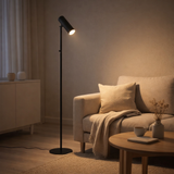 Lampadaire Paris - Noir, Acier, 210 cm en situation