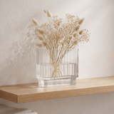 Vase - verre transparent, 20x9x19,5 cm en situation