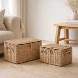 Paniers Bogra - Naturel, Jonc de Mer, Fer, Lot de 2 en situation