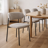 Chaise de Salle à Manger Mira - Gris Clair, 59x55x79,5 cm - Lot de 2 en situation