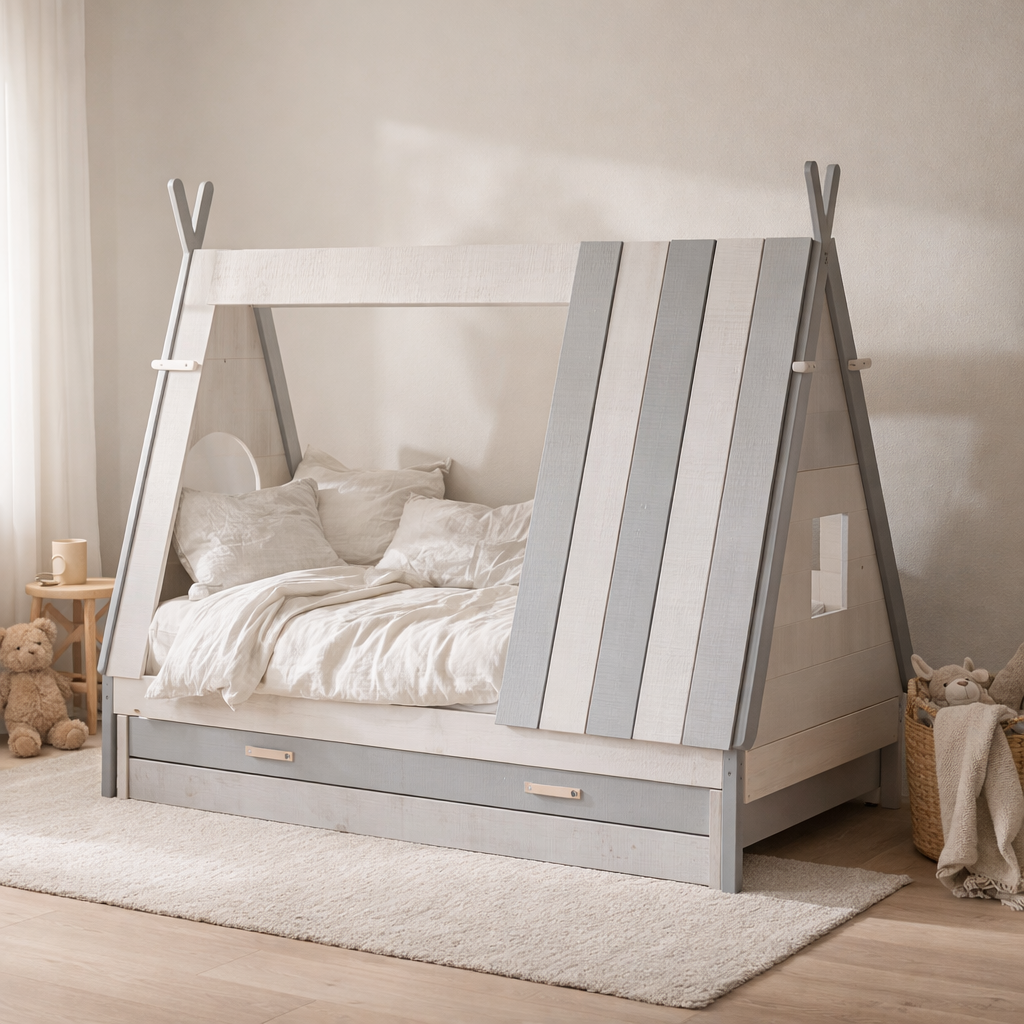 Lit pour enfants + tiroir en situation