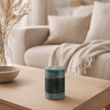 Bougie cylindrique J-Line - vert foncé - S - 18U en situation