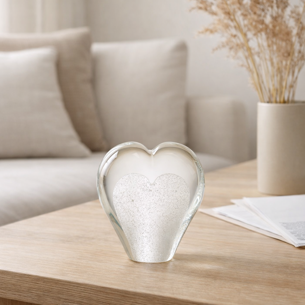 J-Line presse-papier Hart - verre - blanc - grand en situation