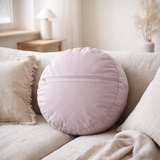 J-Line coussin Round Lace - coton - violet en situation