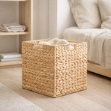 Panier Passo - Naturel, Jacinthe d'Eau, Pliable, 30x30x30cm en situation