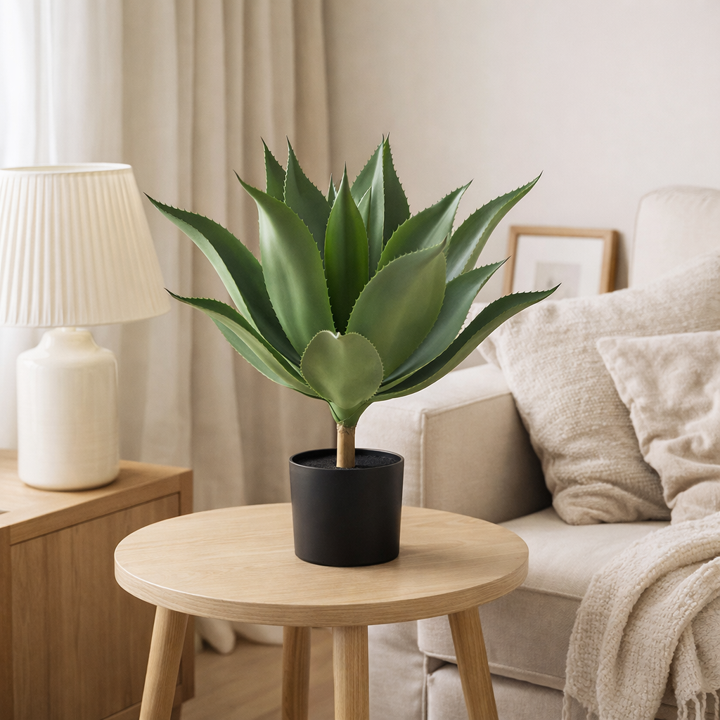 Plante artificielle succulente en situation