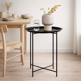 Table d'Appoint Bastia - Acier, Noir - Ø47x50 cm en situation