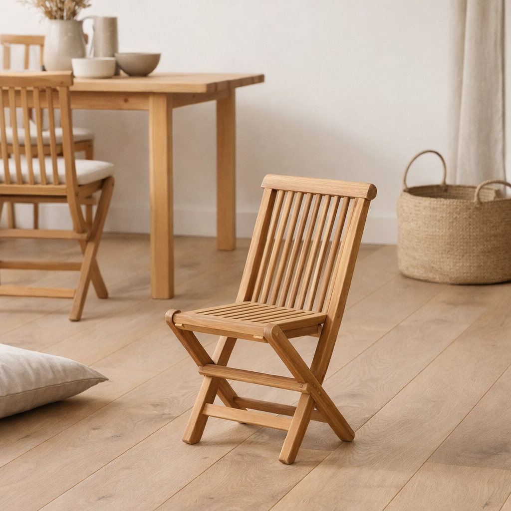 Chaise pour Enfants Toledo - Teck, Naturel - 31x42x58 cm - Lot de 2 en situation