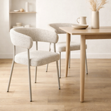Chaise de salle à manger Trivio - Sable, Acier/Tissu/Contreplaqué, 56x57,5x77 cm - Lot de 2 en situation