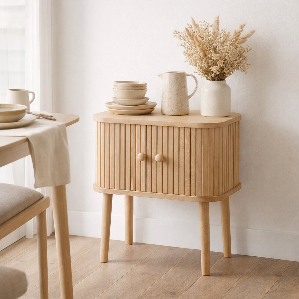 Nikko Tableau d'appoint - Natural, MDF / Pine, 45x40x50,5 cm en situation