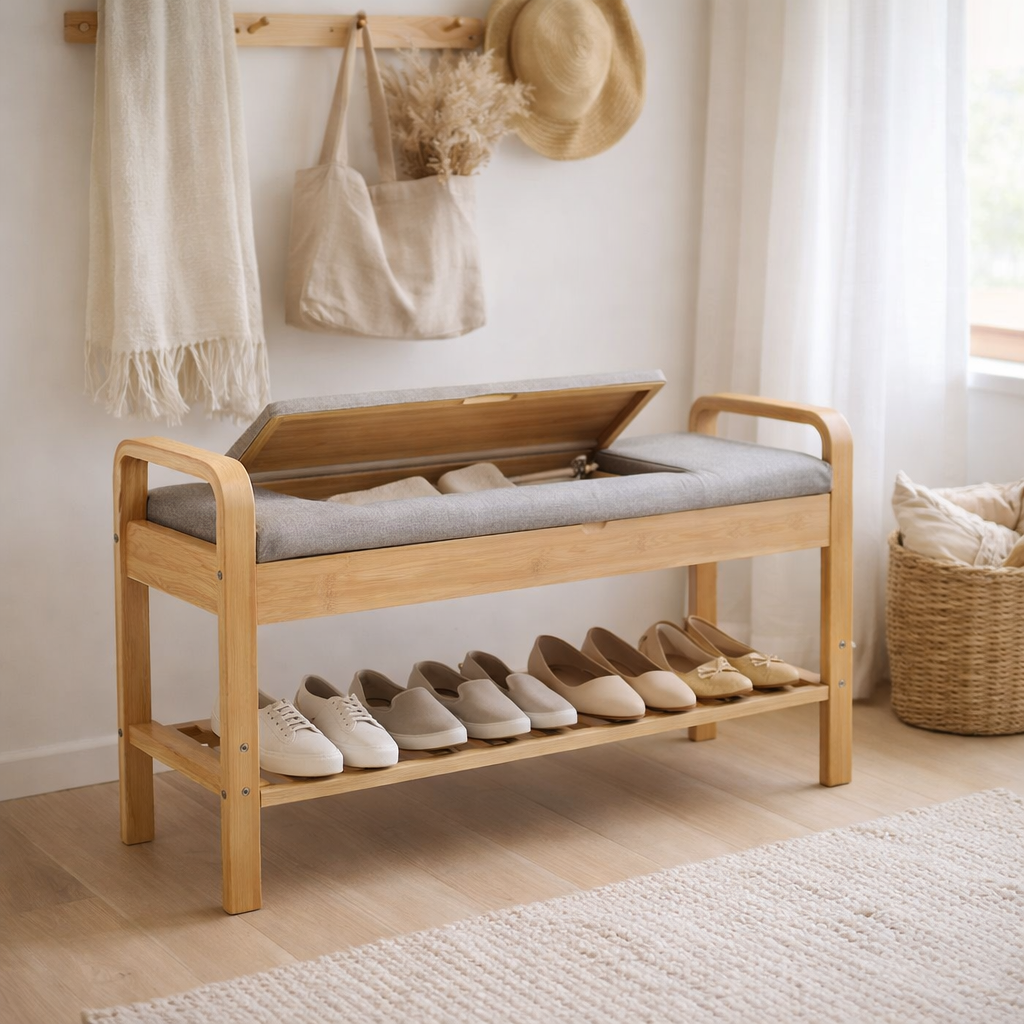 banc à chaussures en situation