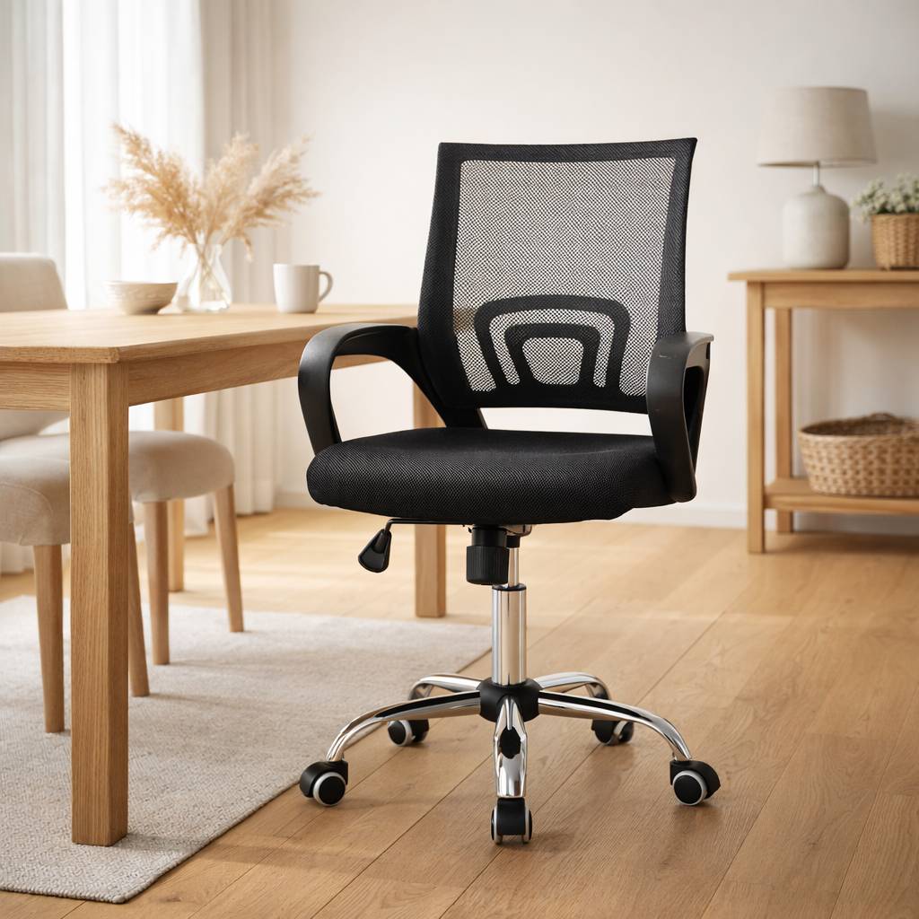 Chaise de bureau, noir/gris en situation