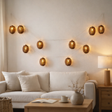 Carlisle Guirlande lumineuse LED, polyrotin/métal, nature/noir en situation