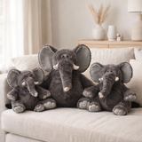 J-Line Peluche Éléphant Polyester Gris Grand en situation