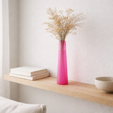 Tube de vase J -line - Verre - Rose - 31,5 cm de haut en situation