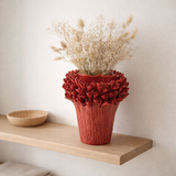J -line Vase Ambrosia - Céramique - Rouge - Moyen - Ø 20,5 cm en situation