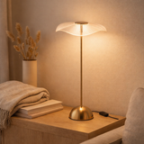 Lampe de table en j-line LED Fleur métal / or plastique GRAND en situation