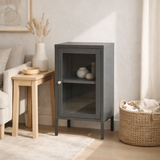Dalby Armoire – Gris, Acier/Verre, 38x35x70 cm en situation