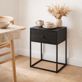 Table d'appoint Vita - noir, acier, 40x40x55cm en situation