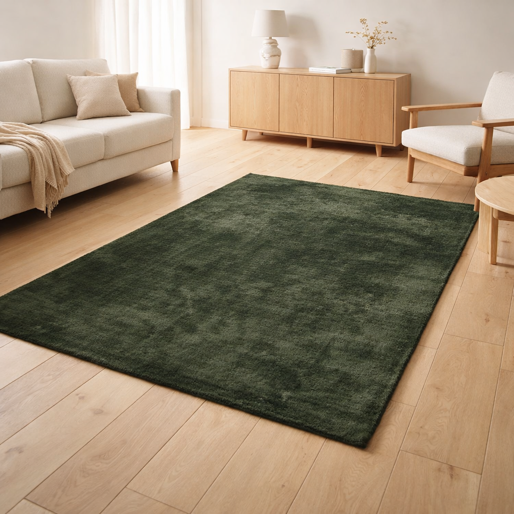 Tapis Miami - 100% Polyester, Vert - 160x230 cm en situation