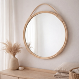 Bad Mirror - Naturel, Rotin, Ø50 cm en situation