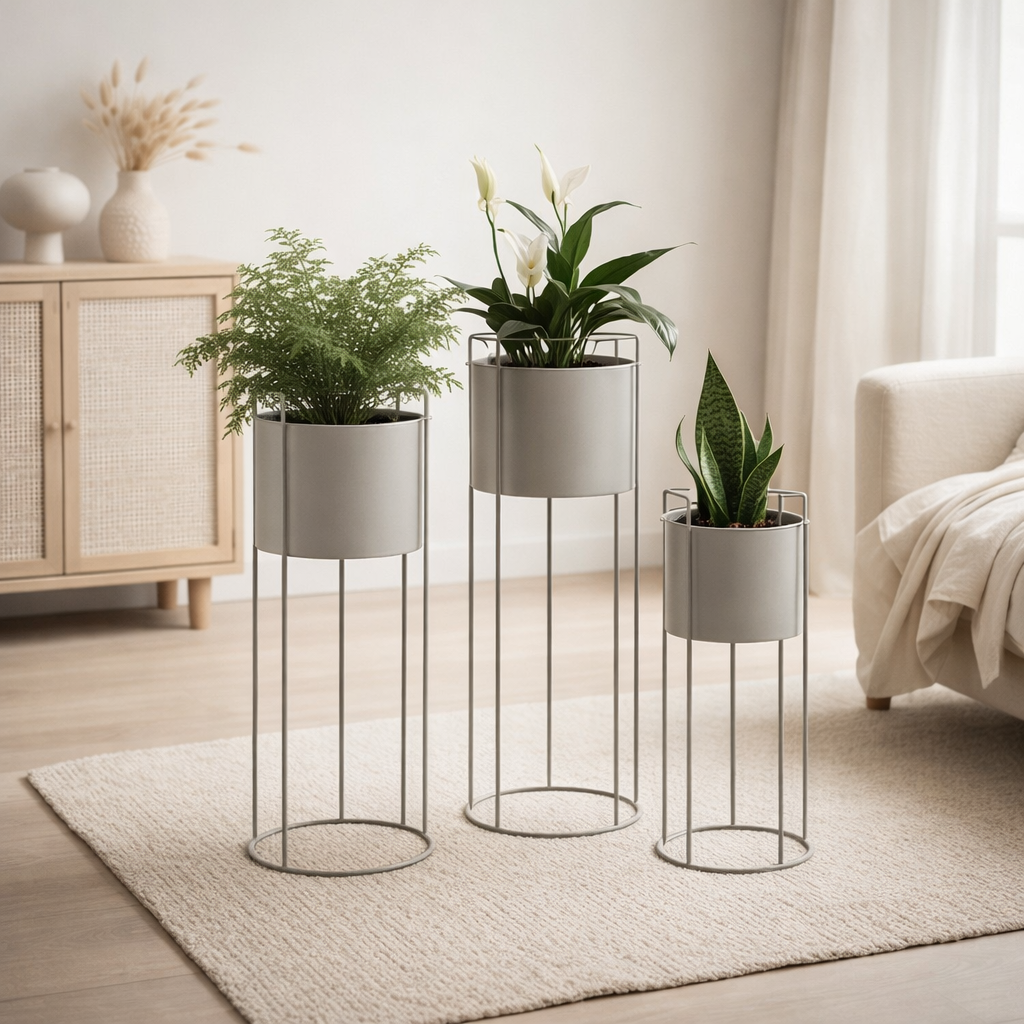 Ensemble de pots de fleurs Essence en situation